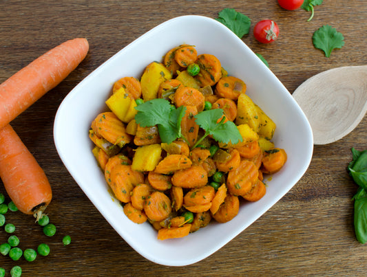 Carrots Potato and Pea Curry